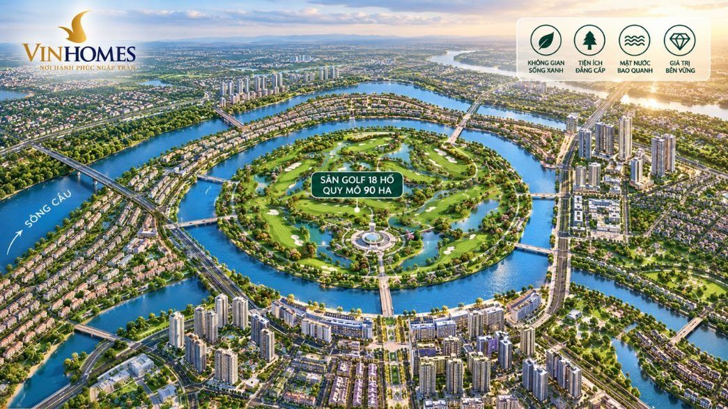 Quy mô sân golf vinhomes king park 90 ha