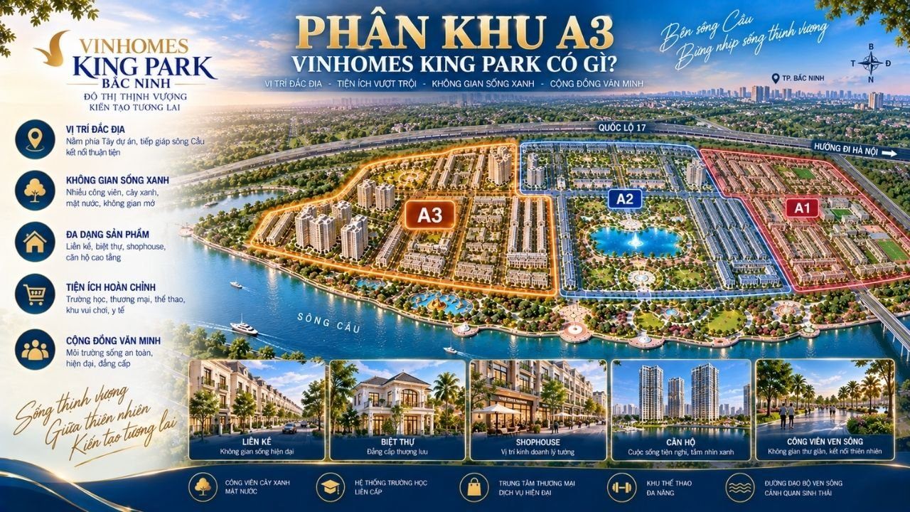 phân khu A3 vinhomes king park