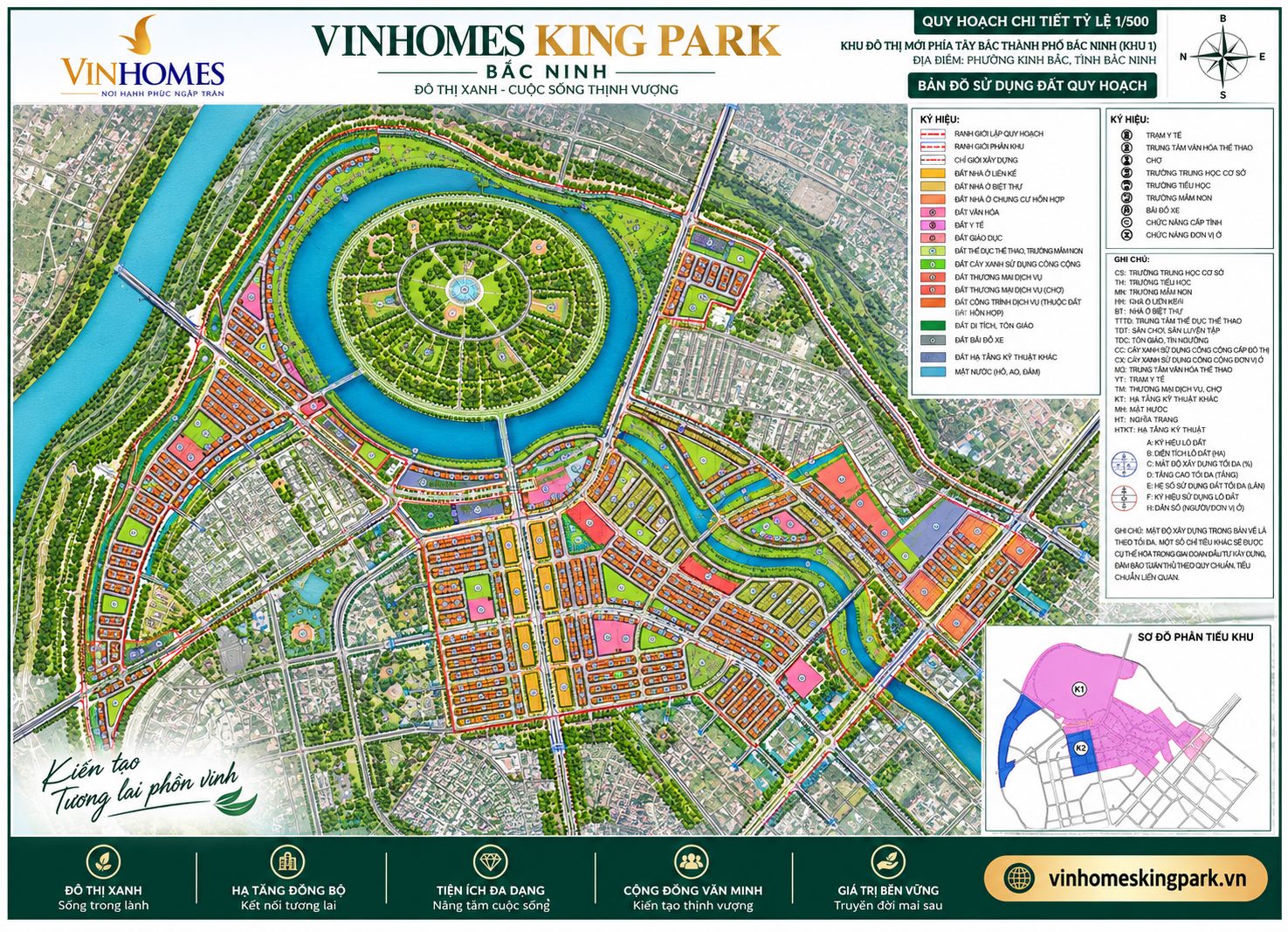 Báº£n Ä‘á»“ quy hoáº¡ch chi tiáº¿t 1/500 Vinhomes King Park Báº¯c Ninh