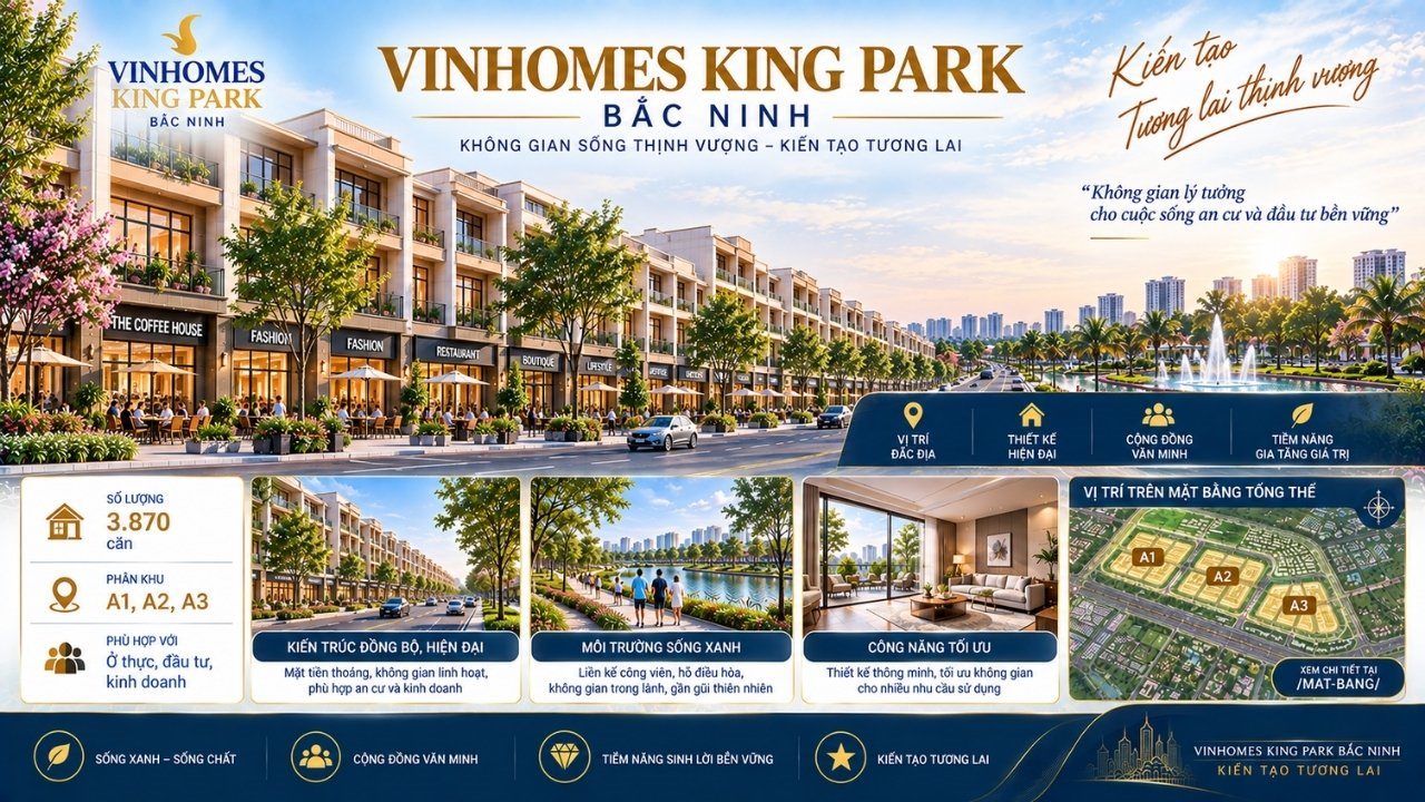 tổng quan dự án vinhome king park bắc ninh